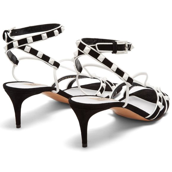 Free Rockstuds Ankle Wrap Heel Sandals - Picture 9 of 12